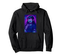 Lindo Anime Girl Retro Boba Tea Kawaii Japonés Mujeres Niños Sudadera con Capucha