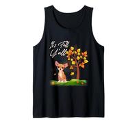 Lindo árbol de Arce de otoño con Texto en inglés It is Fall Y'all Camiseta sin Mangas