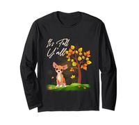 Lindo árbol de Arce de otoño con Texto en inglés It is Fall Y'all Manga Larga