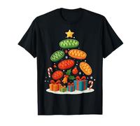 Lindo árbol de Navidad de biología Celular de mitocondrias Camiseta