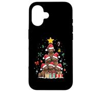 Lindo árbol de Navidad de Labrador Retriever de Chocolate Lab Carcasa para iPhone 16