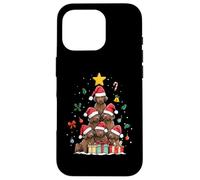 Lindo árbol de Navidad de Labrador Retriever de Chocolate Lab Carcasa para iPhone 16 Pro