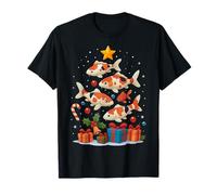 Lindo árbol de Navidad de Nishikigoi Japón Carpa pez koi Camiseta