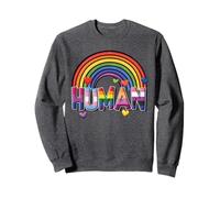 Lindo arco iris del orgullo humano LGBT | Identidad LGBTQ Igualdad Amor Sudadera