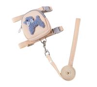 Lindo arnés de mochila con bolsillos para gatos pequeños - Correa ajustable suave más cómoda para mascotas de 2 a 10 kg (blanco, C)