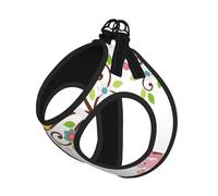 Lindo arnés de verano para perro con estampado de búho, flores y ardillas, con correa, ajustable y reflectante, arnés de chaleco para mascotas