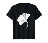 Lindo Arte botánico Zen Arte Floral japonés Hoja de Ginkgo Camiseta