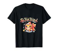 Lindo Arte Chibi con Perlas de Peces de Colores Kawaii con Forma de pez Camiseta