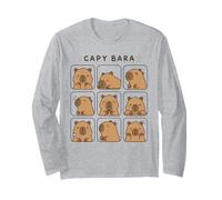 Lindo Arte con Forma de cuadrícula con Forma de Capibara, Divertido Arte con expresión de Animales Kawaii Manga Larga