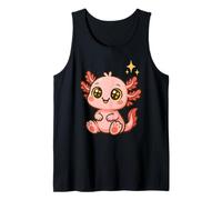 Lindo Arte de ajolote Kawaii Adorable Rosa bebé salamandra Camiseta sin Mangas