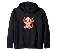 Lindo Arte de ajolote Kawaii Adorable Rosa bebé salamandra Sudadera con Capucha