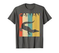 Lindo Arte de Animales del zoológico de Safari de Caiman Camiseta, Hombre, Asfalto, L