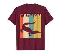 Lindo Arte de Animales del zoológico de Safari de Caiman Camiseta, Hombre, Granate, L