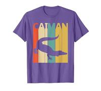 Lindo Arte de Animales del zoológico de Safari de Caiman Camiseta, Hombre, Morado Jaspeado, L