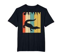 Lindo Arte de Animales del zoológico de Safari de Caiman Camiseta, Hombre Tallas Grandes, Negro, 6X Alto