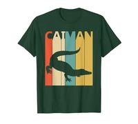 Lindo Arte de Animales del zoológico de Safari de Caiman Camiseta, Hombre, Verde Bosque, L