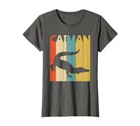 Lindo Arte de Animales del zoológico de Safari de Caiman Camiseta, Mujer, Asfalto, 3XL