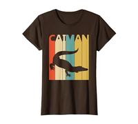 Lindo Arte de Animales del zoológico de Safari de Caiman Camiseta, Mujer, Marrón, L