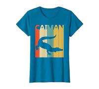 Lindo Arte de Animales del zoológico de Safari de Caiman Camiseta, Mujer, Zafiro, L