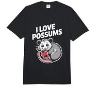 Lindo Arte de Animales Salvajes con Forma de «I Love Possum» Comfort Colors Adult Heavyweight T-Shirt