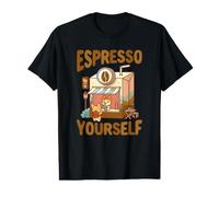 Lindo Arte de café para Perros Espresso Yourself Camiseta gráfica económica