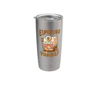 Lindo arte de café para perros Espresso Yourself Vaso térmico de acero inoxidable de doble pared