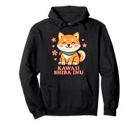 Lindo Arte de Perro Sonriente Shiba Inu Kawaii Sudadera con Capucha