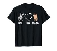 Lindo arte de té Boba para niños y niñas, amantes de la comida kawaii Camiseta