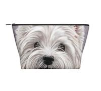 Lindo Arte del Perro West Highland Terrier Impreso, Bolsa de artículos de tocador Bolsa de Maquillaje Bolsa de cosméticos Bolsa de artículos de tocador de Viaje portátil