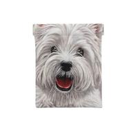 Lindo Arte del Perro West Highland Terrier Impreso, Squeeze Top Wallet Bolsa de Almacenamiento para Mujer Monedero pequeño Bolsa de Cambio