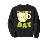 Lindo Arte del té Kawaii para el Día del Rifico Sudadera