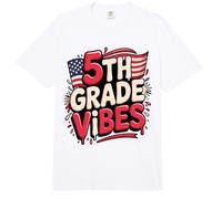Lindo Arte en Equipo de Profesores con Vibraciones de Quinto Grado para el Primer día, 250 años Comfort Colors Adult Heavyweight T-Shirt