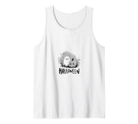Lindo Arte Kawaii de Calabaza Fantasma de Halloween Camiseta sin Mangas