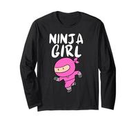 Lindo Arte Ninja para Mujeres y niñas Shinobi Ninja Training Ninja Manga Larga