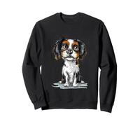 Lindo Arte Tricolor Cavalier King Charles Spaniel Puppy Dog Art Sudadera