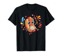 Lindo Artista de Perritos Calientes con Salpicaduras de Arte de Pincel Camiseta