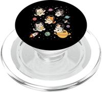 Lindo Astronauta Gatos Espacio Galaxia Planetas Estrellas PopSockets PopGrip para MagSafe