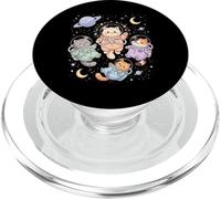 Lindo Astronauta Gatos Galaxia Planetas Estrellas Gatos Coloridos PopSockets PopGrip para MagSafe