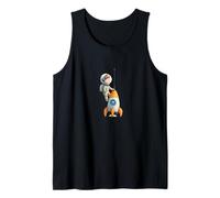 Lindo Astronauta Niño Montando Cohete Aventura Espacial Camiseta sin Mangas