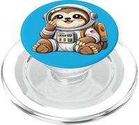 Lindo Astronauta Perezoso Explorando Universo PopSockets PopGrip para MagSafe