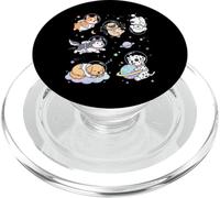 Lindo Astronauta Perros Galaxia Planetas Estrellas Kawaii PopSockets PopGrip para MagSafe