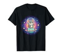 Lindo Astronauta Ratón Espacial En Planeta Galaxia Camiseta