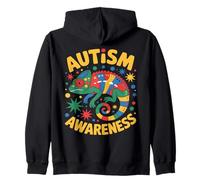 Lindo Autismo Semana de Concientización Autista Lagarto Hombres Mujeres Niños Sudadera con Capucha