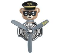 Lindo auto -ambiente de aire Air caricatura Amera de aire automotriz de oso con clip de silicona cruzada difusor de fragancia reutilizable para el automóvil eliminar los olores grises