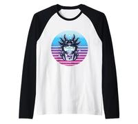Lindo Axolotl Bebe té de Burbujas, pez Caminante Mexicano Camiseta Manga Raglan