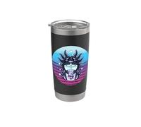 Lindo Axolotl bebe té de burbujas, pez caminante mexicano Vaso térmico de acero inoxidable de doble pared