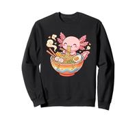 Lindo Axolotl Come Fideos Ramen, gráfico Kawaii de Axolotl Sudadera