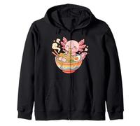 Lindo Axolotl Come Fideos Ramen, gráfico Kawaii de Axolotl Sudadera con Capucha