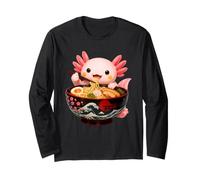 Lindo Axolotl Come Ramen Fideos Ramen Axolotls Manga Larga