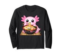 Lindo Axolotl Come Ramen Fideos Ramen Axolotls Manga Larga